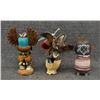 Image 3 : THREE HOPI KACHINAS (CURLEY, NAMOKI, SIGNED)