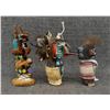 Image 4 : THREE HOPI KACHINAS (CURLEY, NAMOKI, SIGNED)