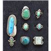Image 1 : EIGHT NAVAJO AND MEXICAN RINGS