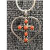Image 1 : NAVAJO CROSS AND HEART PENDANT