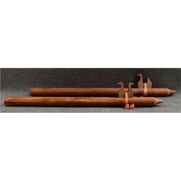 TWO NATIVE AMERICAN FLUTES