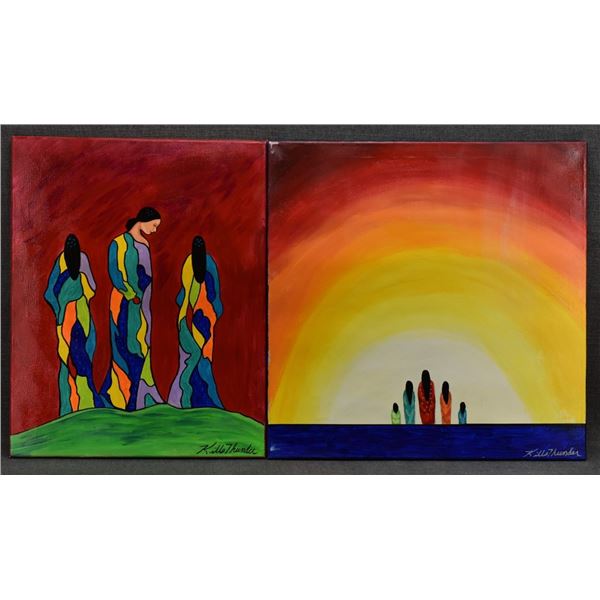 SIOUX PAINTINGS (KATHY KILLS-THUNDER)