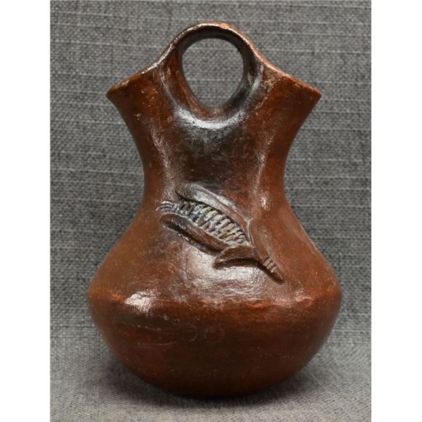 NAVAJO POTTERY WEDDING VASE (ELIZABETH MANYGOATS)