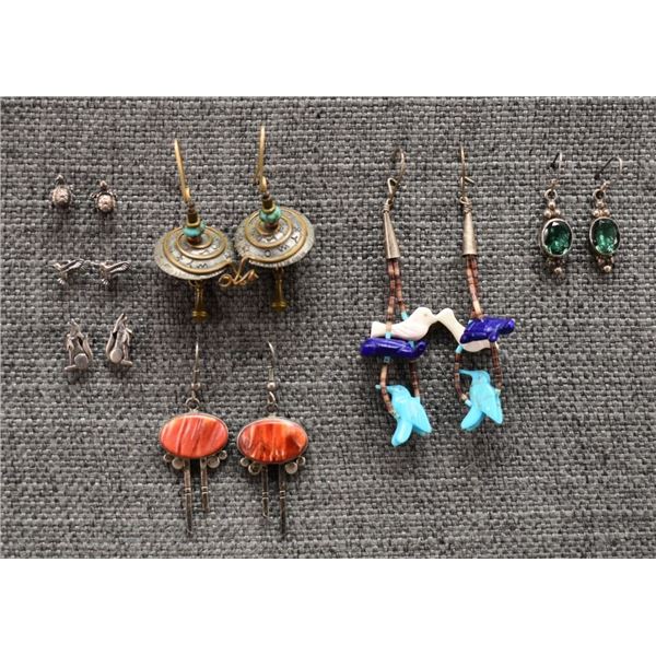 SEVEN PAIRS OF EARRINGS