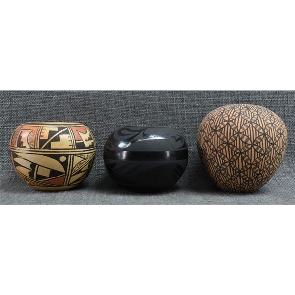 THREE PUEBLO POTTERY ITEMS