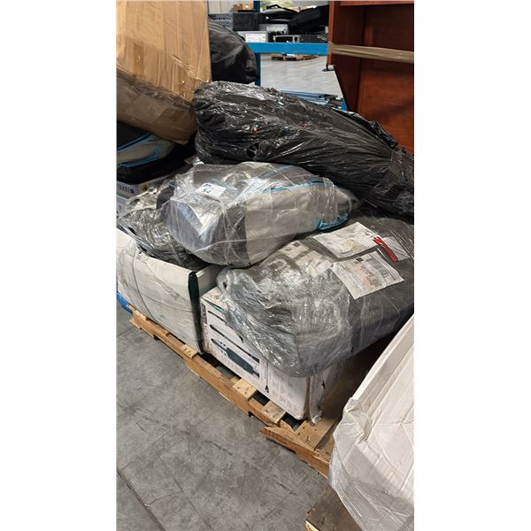 PALLET OF AQUATIC VESSELS AND ACCESSORIES INCL BODY GLOVE AND NAUTICA SUP BOARDS
