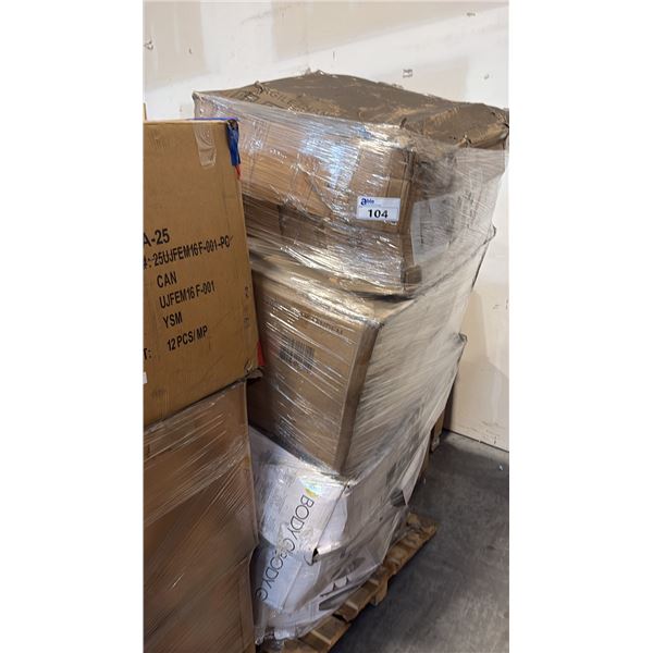 PALLET OF AQUATIC VESSELS AND ACCESSORIES INCL BODY GLOVE SUP BOARDS AND MORE