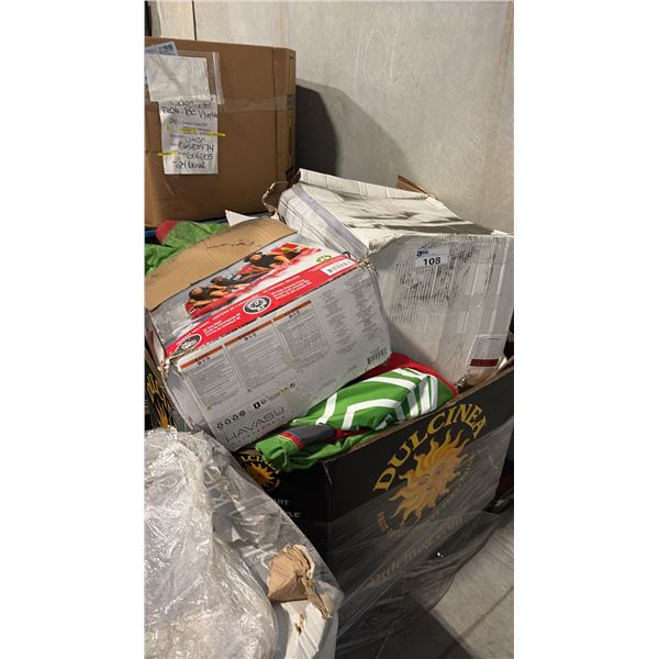 PALLET OF AQUATIC VESSELS AND ACCESSORIES INCL HAVASU WATERSPORTS AND MORE