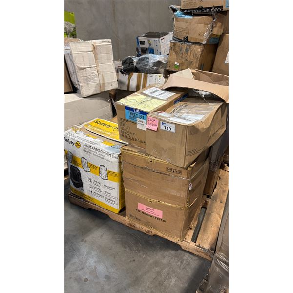 PALLET OF MIXED ITEMS INCL HAVASU INFLATABLE PFD'S