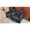 Image 1 : 2 BLACK ARM CHAIRS