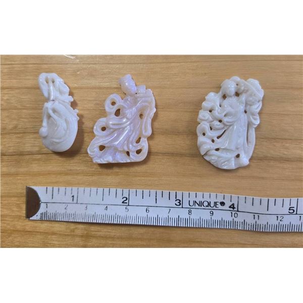 Three Antique Asian Opal Carvings