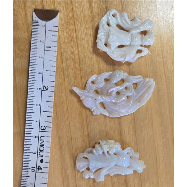 Asian Carved Opal Antique Figurines
