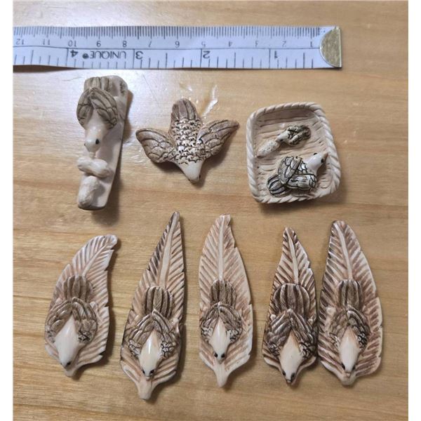 1964 Chinese Ivory Small Signed Carvings