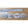 Image 1 : Four Antique Scrimshaw Pendants Signed Hon