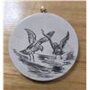 Image 2 : Four Antique Scrimshaw Pendants Signed Hon