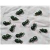Image 1 : 12 Jade Carved Gourd Pendants