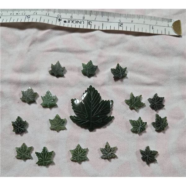 Jade Carved Maple Leaf Designs