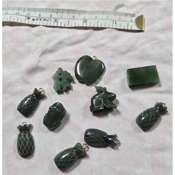 Carved Jade Pendants in Various Designs