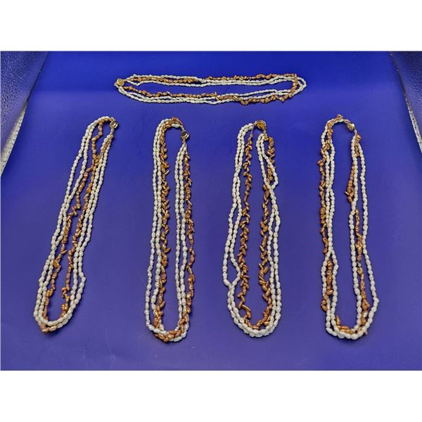 5 Genuine Freshwater Pearl Necklaces 16 inch