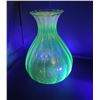 Image 1 : Antique Uranium Glass Vase, 6 Inches Tall