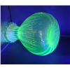 Image 2 : Antique Uranium Glass Vase, 6 Inches Tall