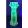 Image 4 : Antique Uranium Glass Vase, 9 Inches Tall