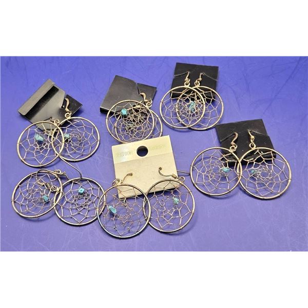 Indigenous Sterling Silver Earrings, 6 Pairs