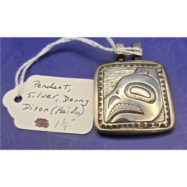 Sterling Silver Pendant by Denny Dixon (Haida)