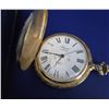 Image 1 : Swiss Gold-Tone Pocket Watch with Chain and Case