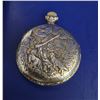 Image 3 : Swiss Gold-Tone Pocket Watch with Chain and Case