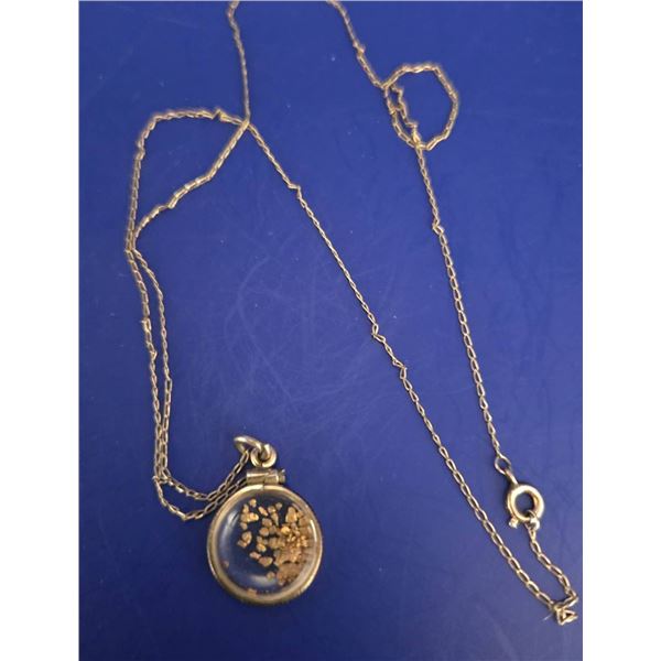 Panned Gold Nuggets Pendant Necklace