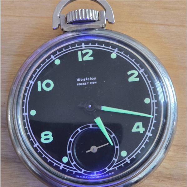 Westclox Pocket Ben Luminous Dial Pocket Watch