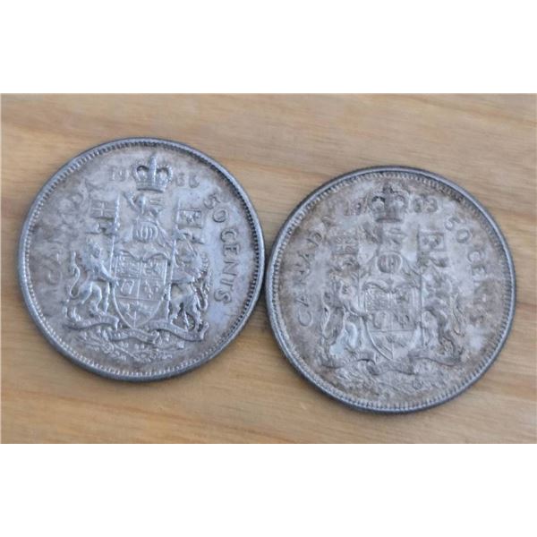 Two Silver Coins with Heraldic Design