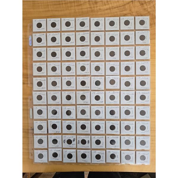 Canadian Pennies in Sleeves
