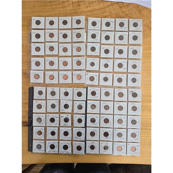 Canadian and US Coins in Cardboard Holders
