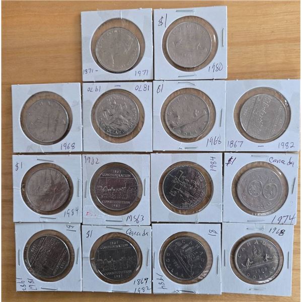 14 Canadian Dollar CoinsÂ  nickelÂ  dollars