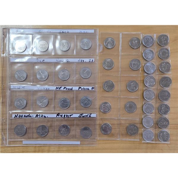 Canadian Novelty Quarters in Holders