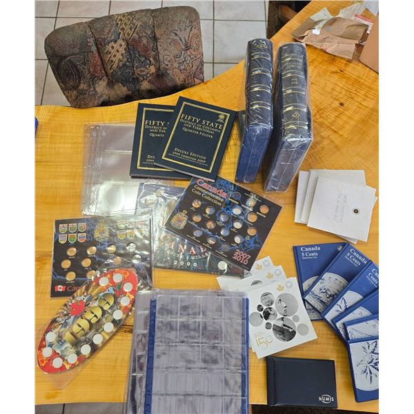 Coin And Banknote Holders With Folders And Album Pages