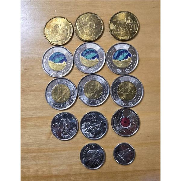 15 Assorted Coins with UV Features