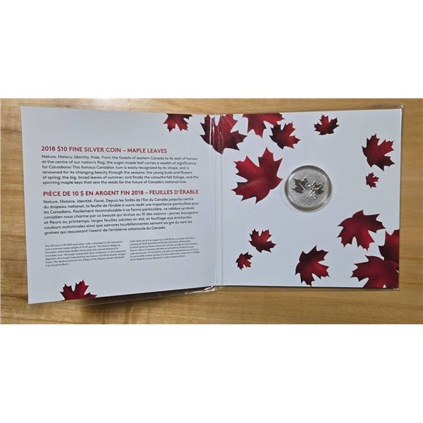 2018 Maple Leaves Fine Silver Coin by Royal Canadian Mint