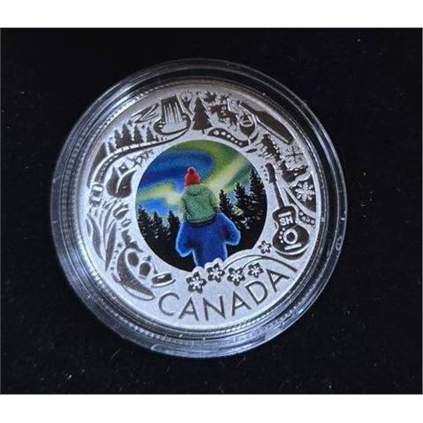 2019 $3 Fine Silver Canadian Aurora Borealis Coin
