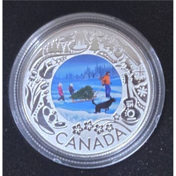 2019 Canadian $3 Fine Silver Coin Christmas Tree