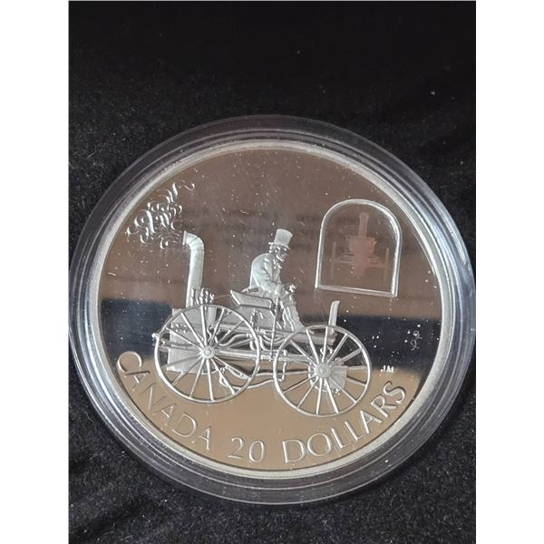 2000 Canada $20 Silver Coin Featuring Steam Buggy