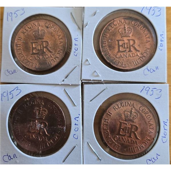 1953 Canadian Coronation Tokens Set of Four