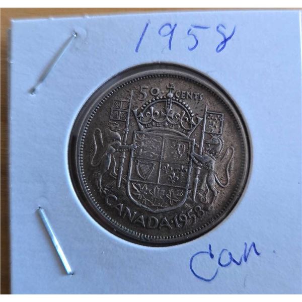 1958 Canada Silver Dollar Coin