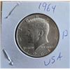 Image 1 : 1964 Kennedy Half Dollar Coin, Philadelphia Mint