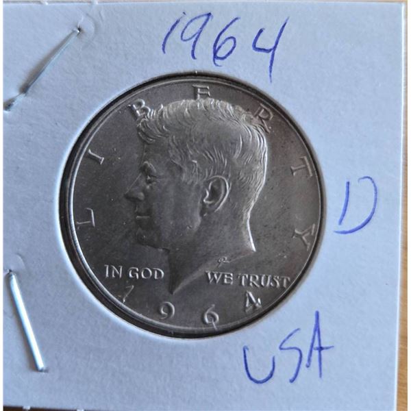 1964 Kennedy Half Dollar Silver Coin