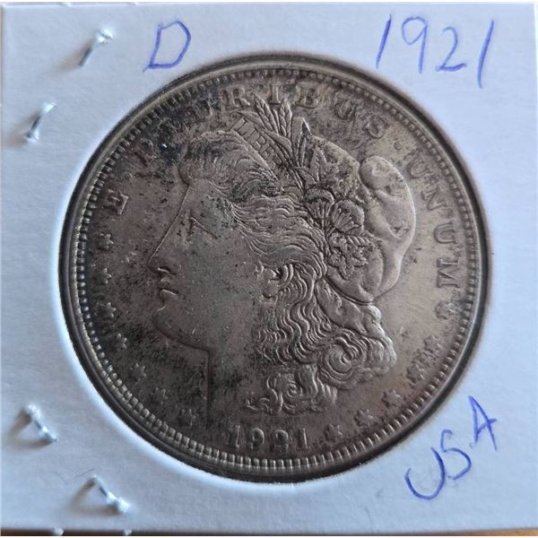 1921-D Morgan Silver Dollar Coin