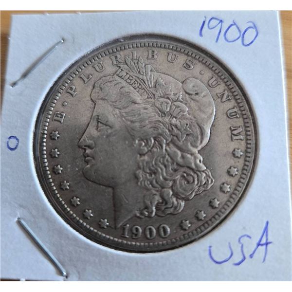 1900-O Morgan Silver Dollar in Cardboard Holder