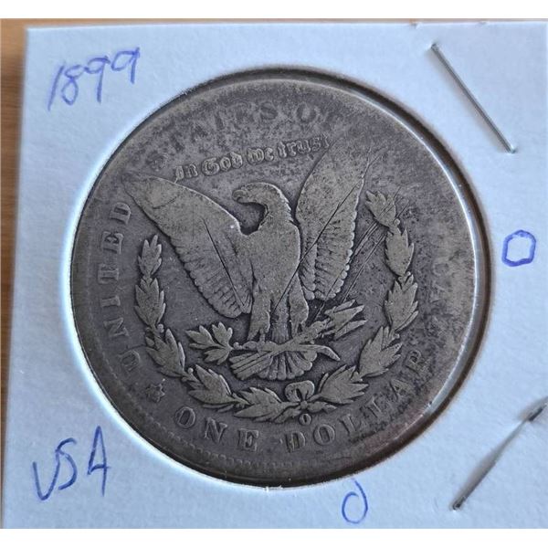 1899 Morgan Silver Dollar in Protective Sleeve